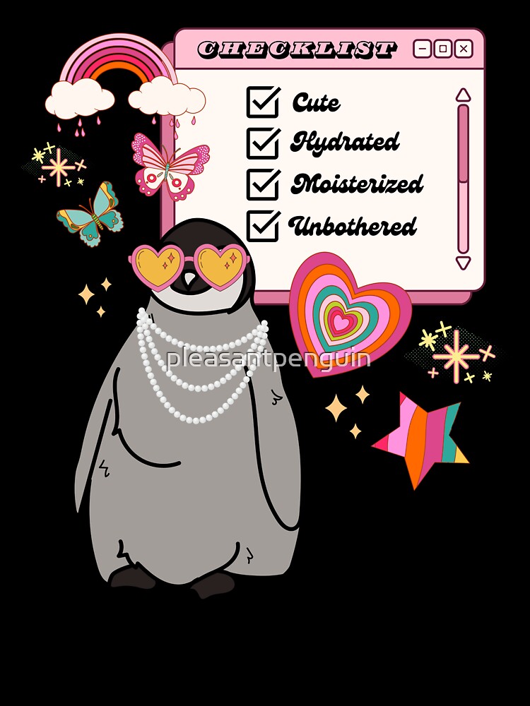 Cute Pink Y2K Aesthetic Penguin by pleasantpenguin