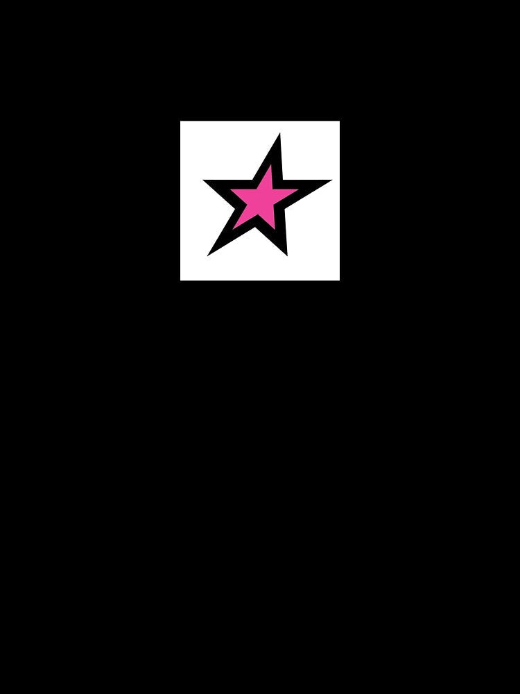 Pink + black star design by abbiejem
