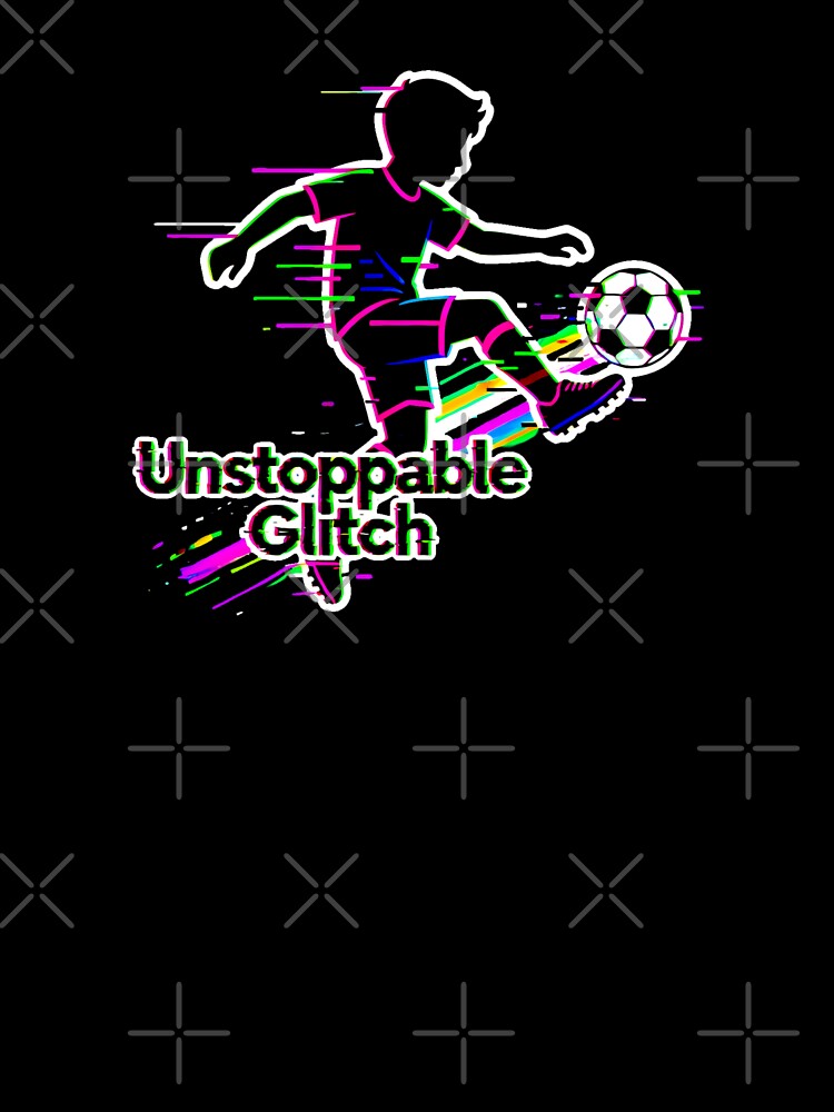 Unstoppable Glitch Soccer Player Digital Art by SplashTastic