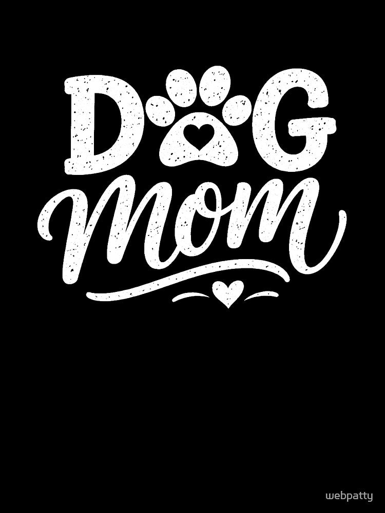 Dog Mom With Paw Print by webpatty
