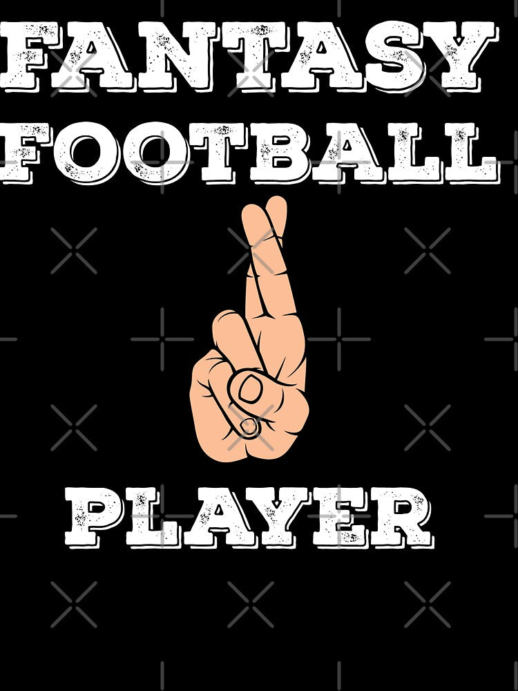 Fantasy Football Player Crossed Fingers Hopeful League Winner by ZiesMerch