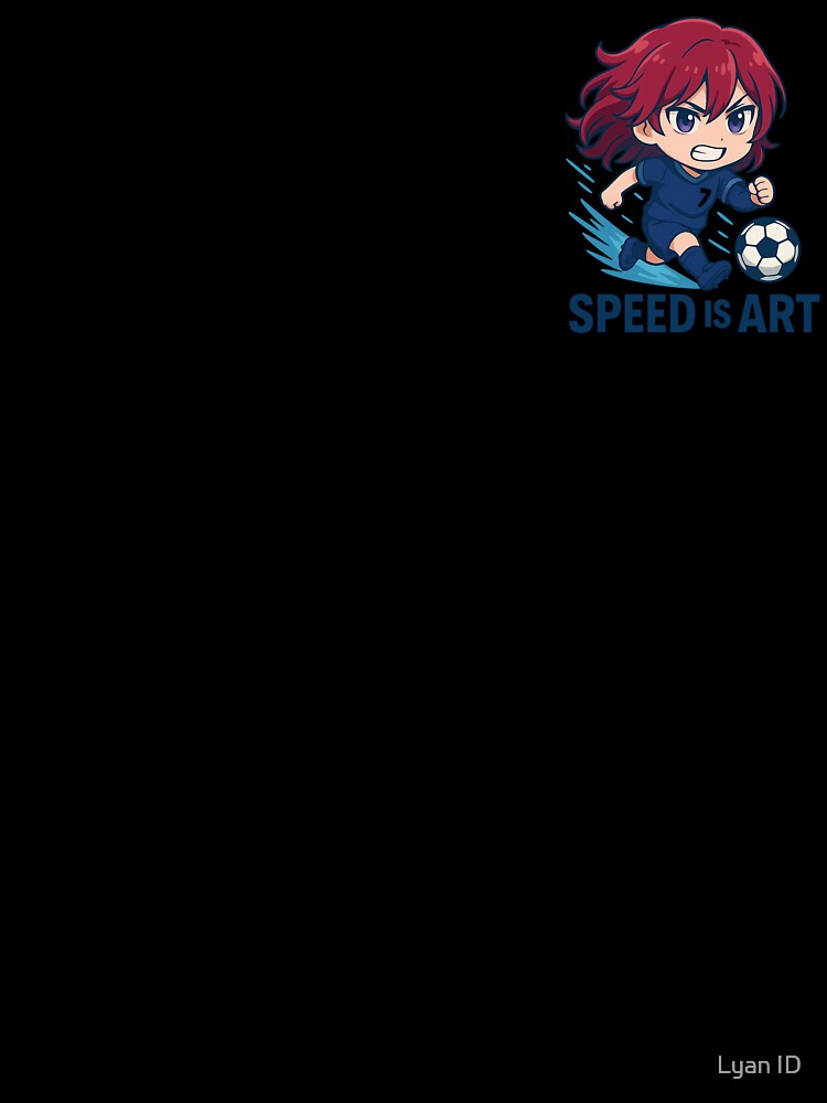 ⚡ Speed Is Art – Chibi Soccer Prodigy Sticker / Shirt / Poster by Lyan ID