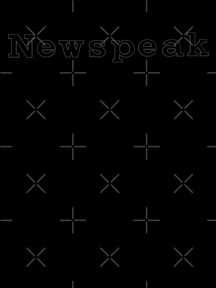 Newspeak Typography T-Shirt – Orwellian Dystopian Design for 1984 Fans by Wildm3n8