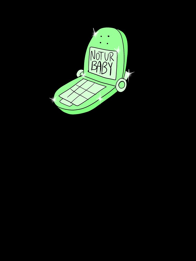 Not Ur Baby Flip Phone (green) by gross-girl99