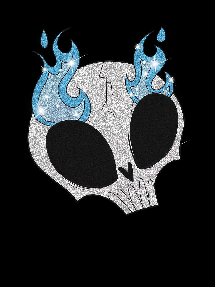 Blue Fire Skull by gross-girl99