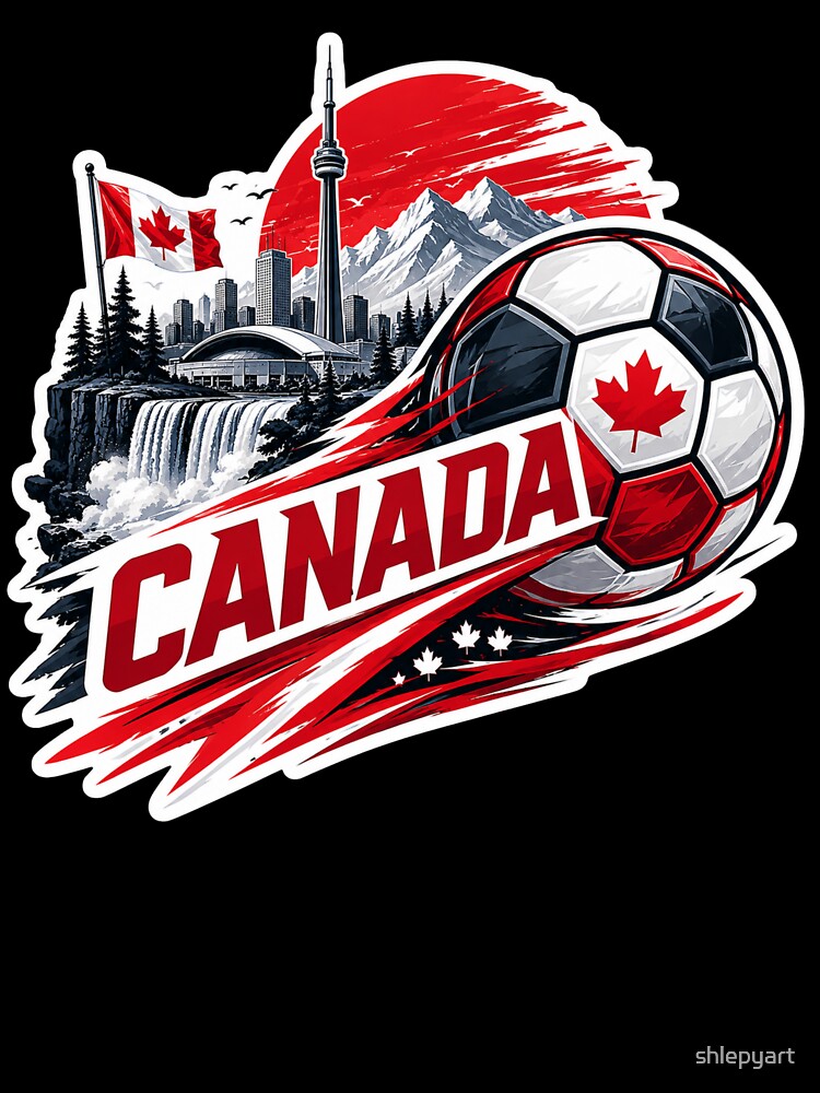 Canada Football Sticker for Fans Who Love Bold Sports Aesthetic | Minimal Soccer Design by shlepyart