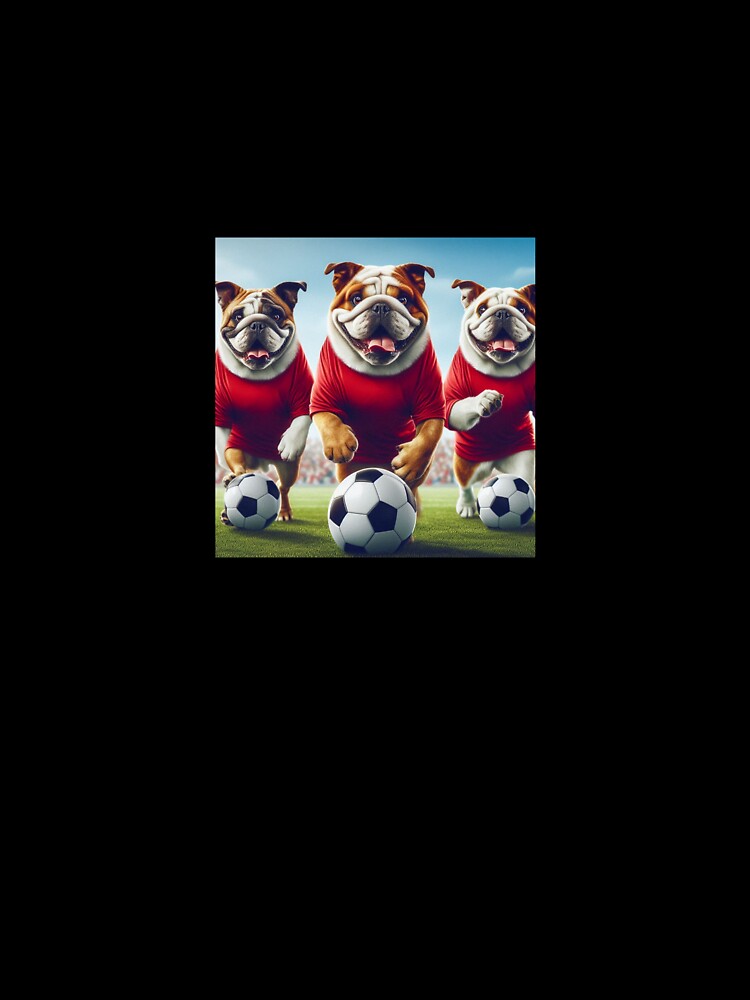 Bulldogs love football too! Soccer and Dog Lovers - Liverpool, Manchester United, Arsenal, Nottingham Forest - Any dog, any colour by Humour House Designs