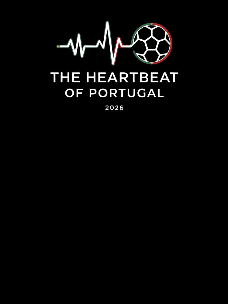 Portugal Football Heartbeat Shirt – The Heartbeat of Portugal 2026 Soccer Fan Design by rebuZZ-Apparels-The Minimalistic Buzz