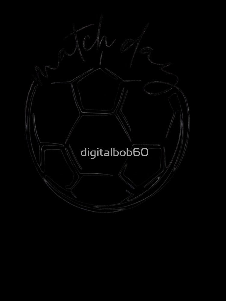 Minimalist Football Match Day Hand - Drawn Soccer Ball by digitalbob60