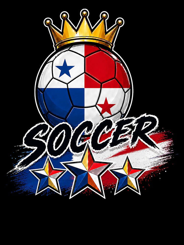 Vintage Panama flag Crowned Soccer Ball by QuiteOrbit
