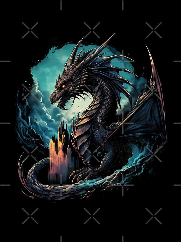 Fantasy Fiction - Black Cave Dragon by Fantasy Masterpiece
