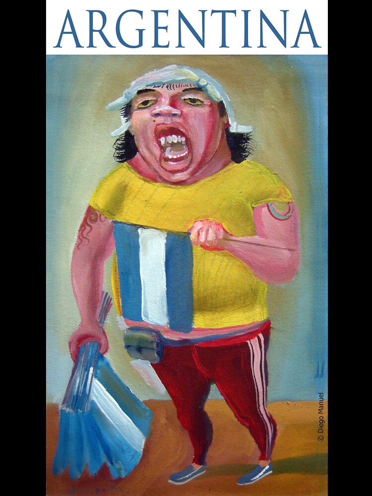 Seller of flags, soccer people by Diego Manuel Rodriguez