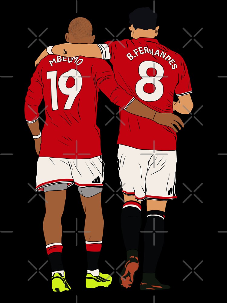 Bryan Mbeumo Bruno Fernandes Minimalist Sticker by Hevding