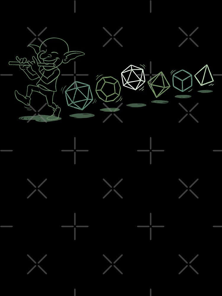 Goblin Flute Piper Polyhedral Dice Tabletop RPG Minimalist by Fenay Designs