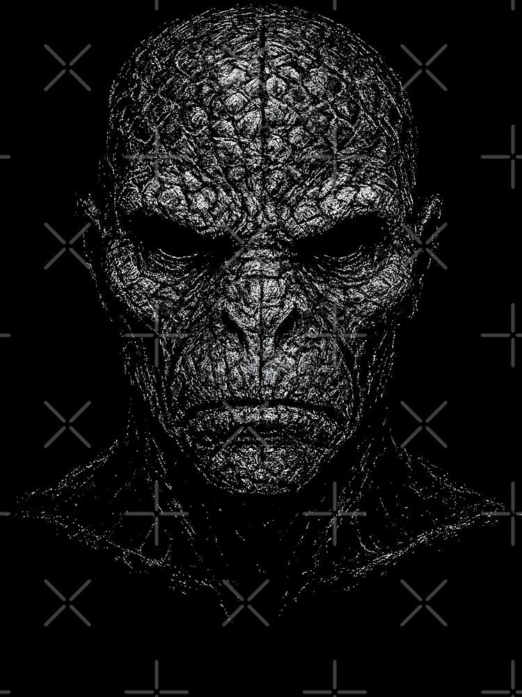 Reptilian Alien Head – Dark Sci-Fi Extraterrestrial by Mortisigil