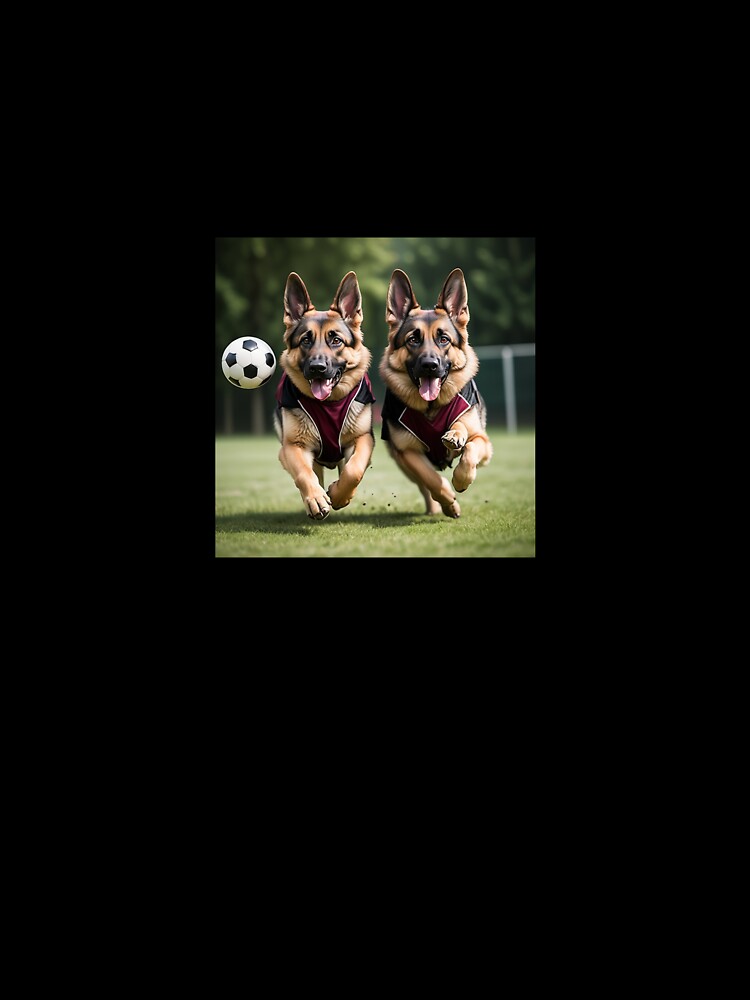 German Shepherds love football too! Soccer and Dog Lovers - West Ham, Burnley, Aston Villa - Any dog, any colour by Humour House Designs