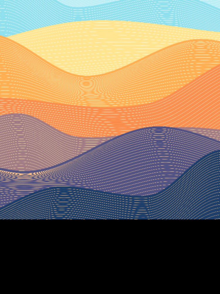 Boho Mountain Art Print Design by antevasinart