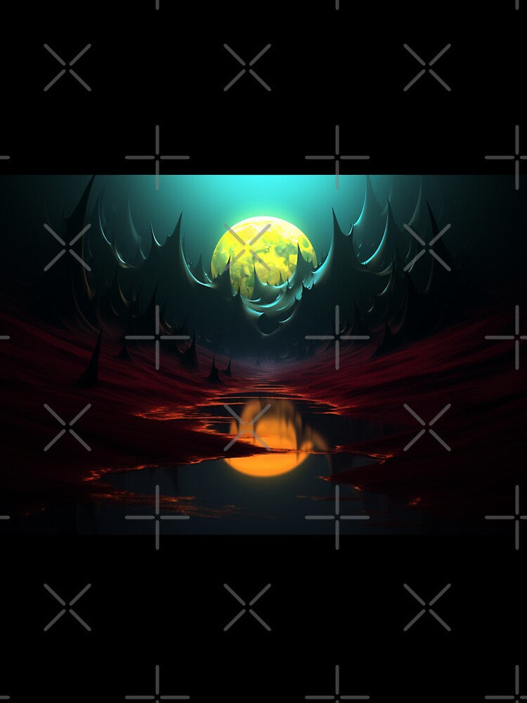Dark Fantasy Landscape - Moonrise In Desolation by Fantasy Masterpiece