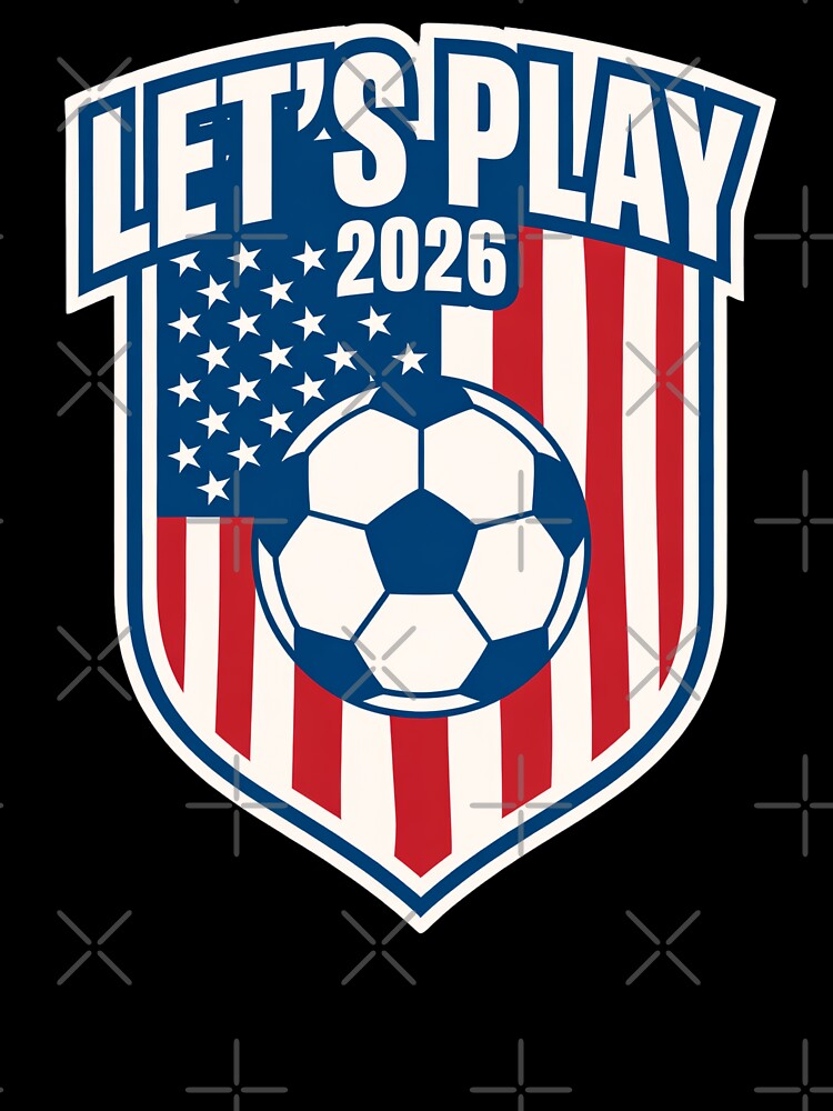 Let's Play 2026 Patriotic Soccer USA Flag Design by RDRdesign