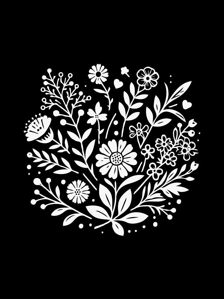 Minimalist T-Shirts, Gifts for Women, Flowers Crewneck Sweatshirt, Aesthetic Tees, Floral Shirts for Women, Wild Flowers Graphic Tees by teecraftstudios