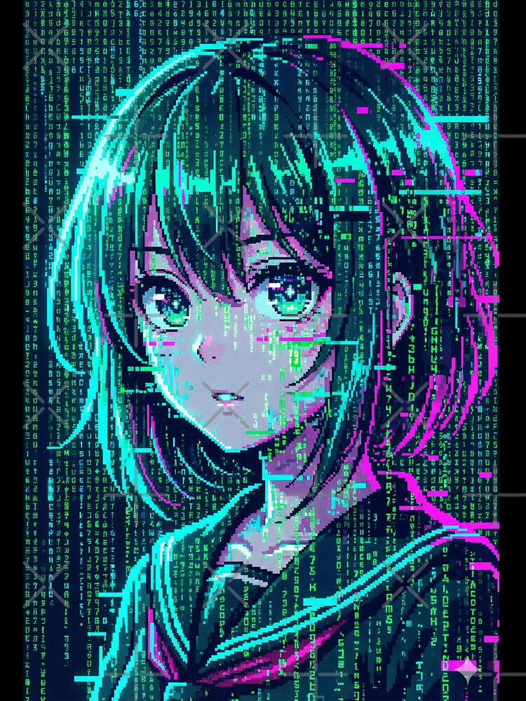Digital Matrix Code Rain Aesthetic by Day Dreamer