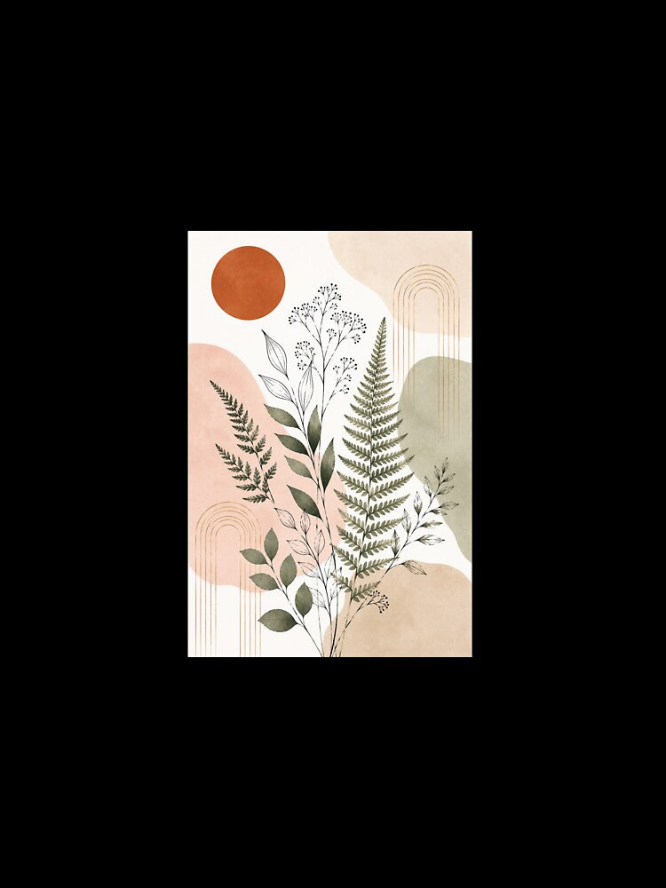 Minimalist Boho Fern Foliage Print by AlexGreaney