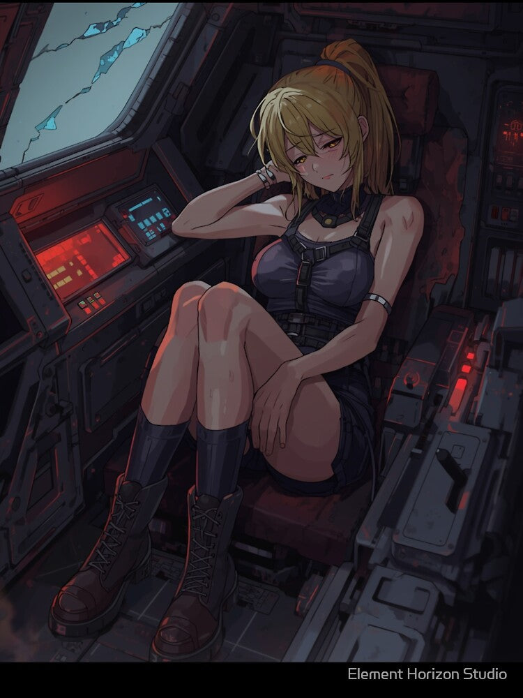 Mech Pilot Resting Inside a Battle-Worn Cockpit by Element Horizon Studio