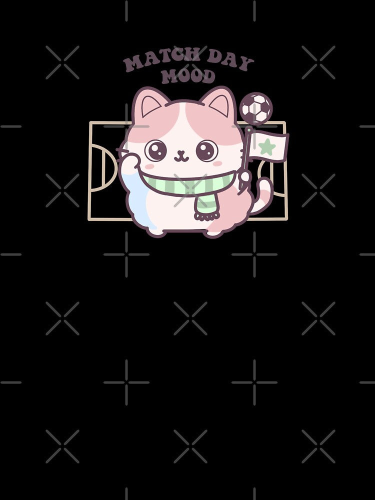 Match Day Mood Cute Cat – Kawaii Soccer Fan Kitty Cartoon by cimong