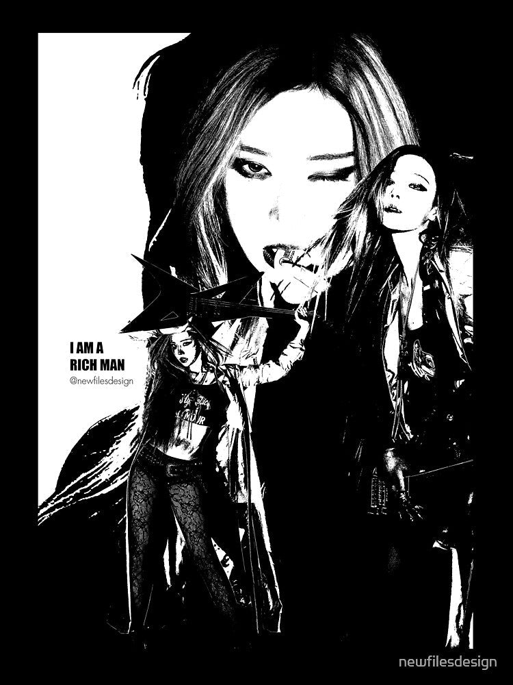 WINTER COLLAGE RICH MAN AESPA BLACK AND WHITE by newfilesdesign