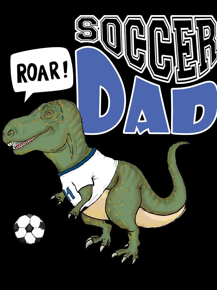 Soccer Dad Dinosaur Funny T Rex Football Dad Gift for Soccer Fathers by E20STUDIO