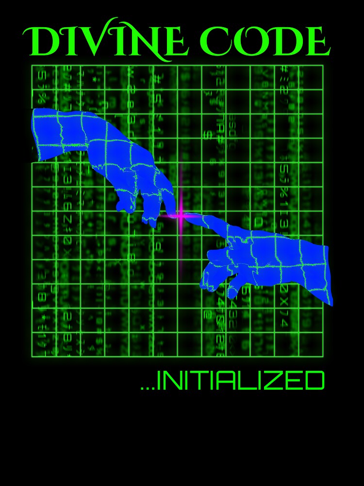 Vaporwave Cyber Neon Divine Code Creation Glitch by MadeTearfully