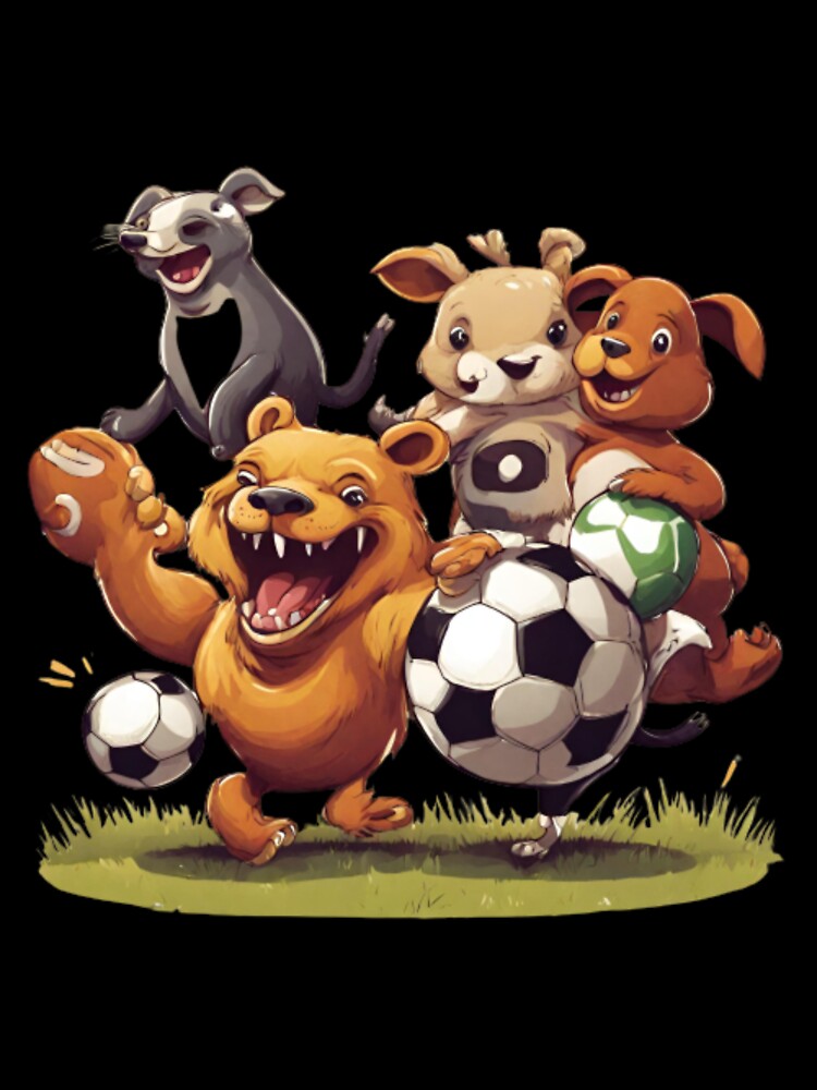 Football animals by ComeeAndSeee