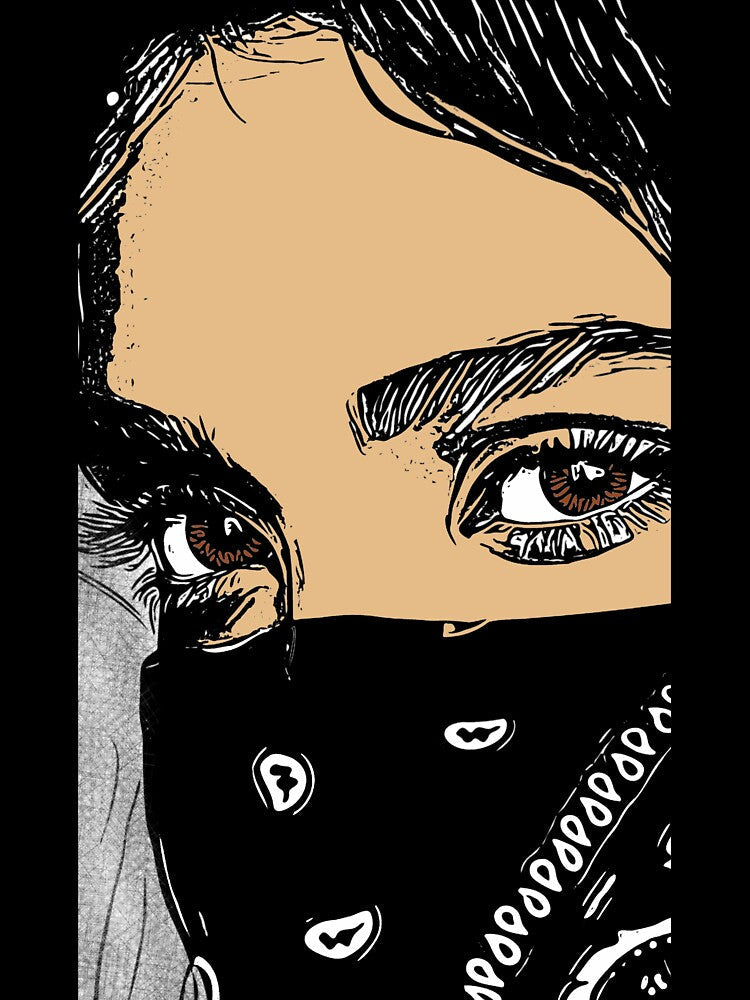 This is a digital art of a girl in a bandana by So_Uniqq