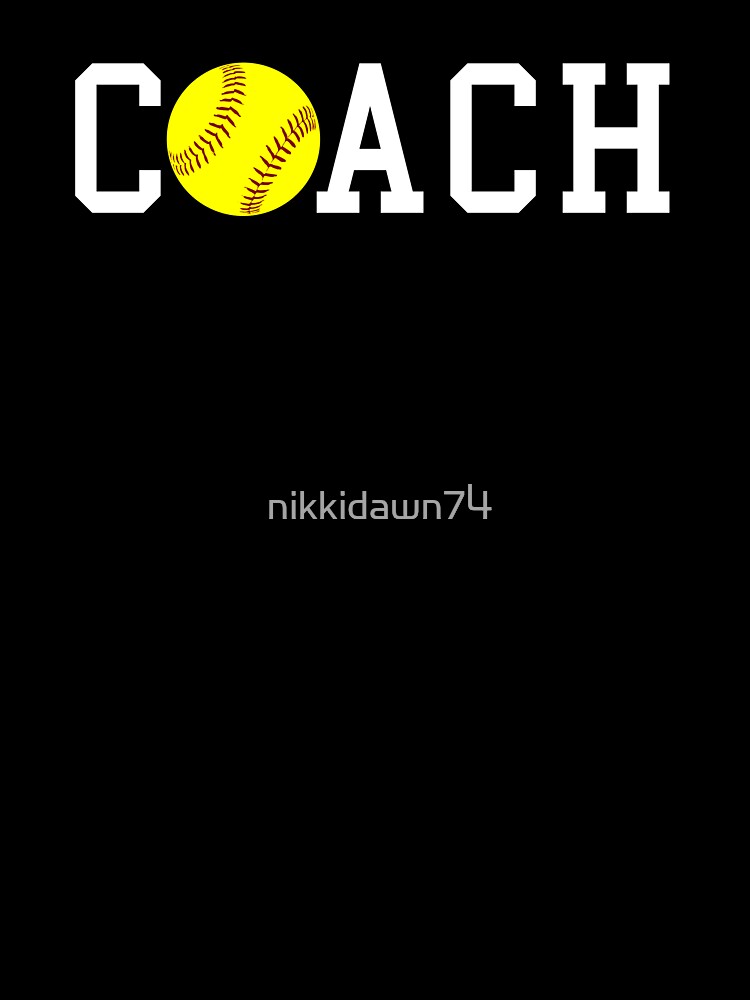 Coach Fast-pitch Softball Gift Idea print by nikkidawn74
