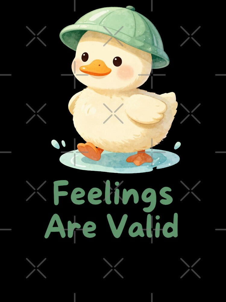 Feelings Are Valid | Cute Cat Mental Health Affirmation Sticker | Self Love Gift | Encouraging Quote Sticker by Davestre Designs