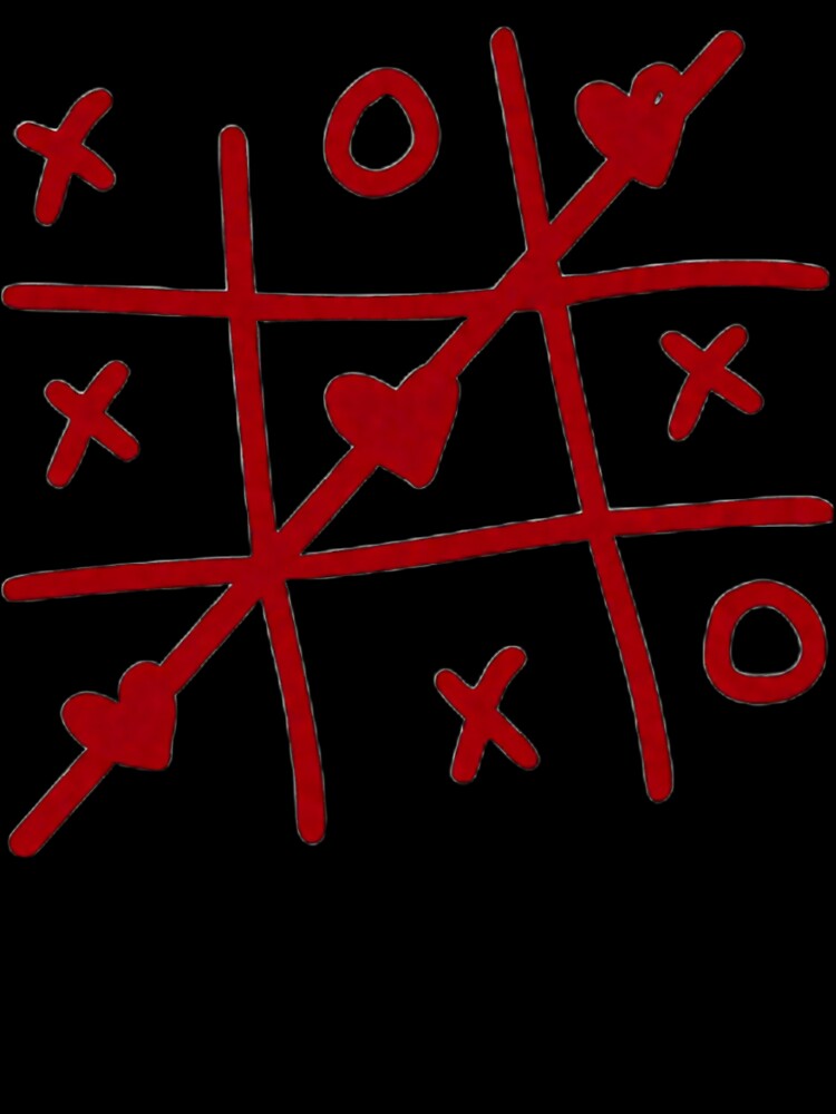 Toxic Love Tic Tac Toe – Red Heart & Cross Design by Inanisssss