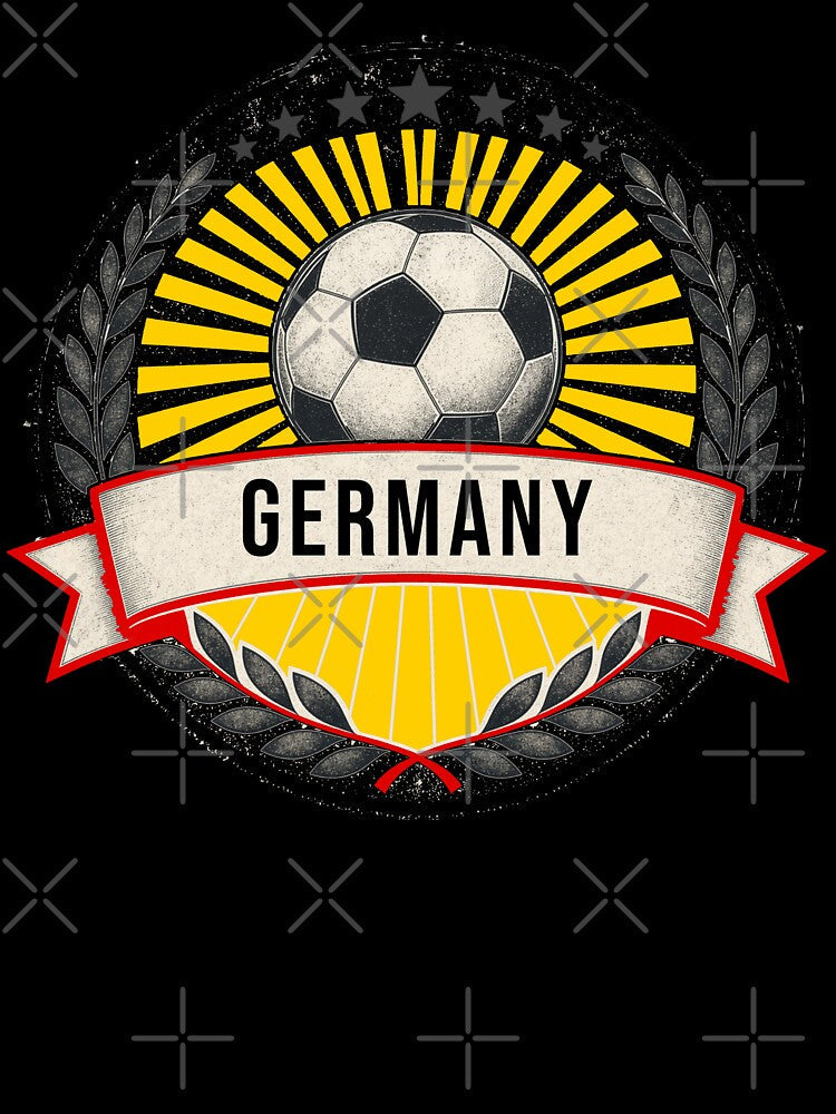 Germany Vintage Soccer Crest — Retro German Football Badge Fan Emblem by icemanphotos