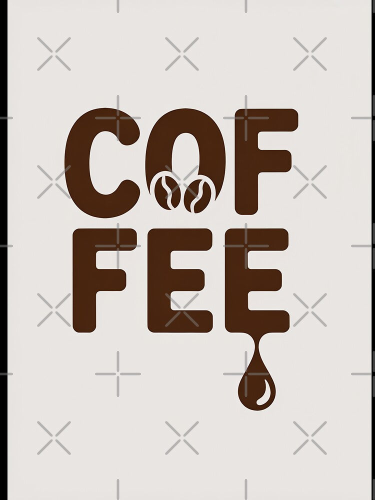 Minimalist Coffee Poster — “COFFEE” by GiriaGallery