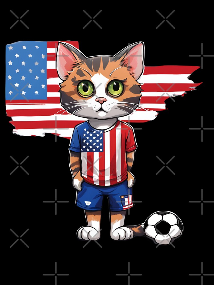 USA Sports Team: a Cat wearing colours of American Flag D10 by PerfectDay2Play