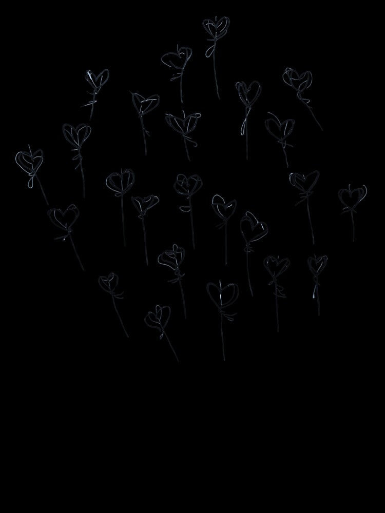 Minimalist black heart lollipops by uunaa