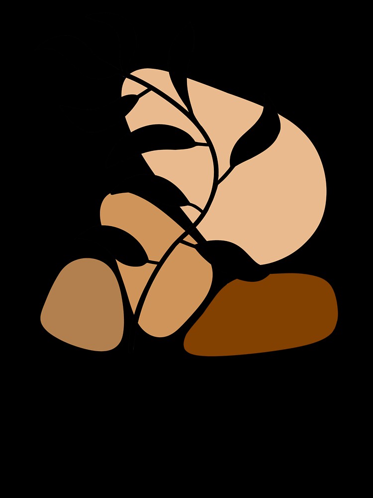 Chocolate Brown Boho Minimalism by Sartoris Art