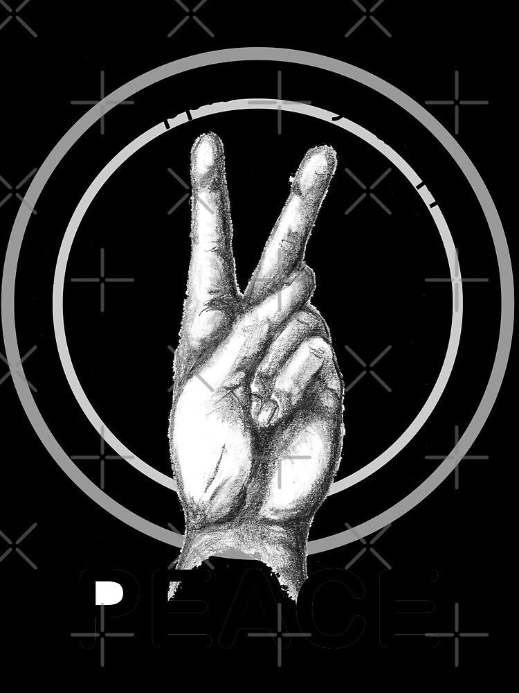 Hippie Peace Hand Sign by Charmaine Paulson