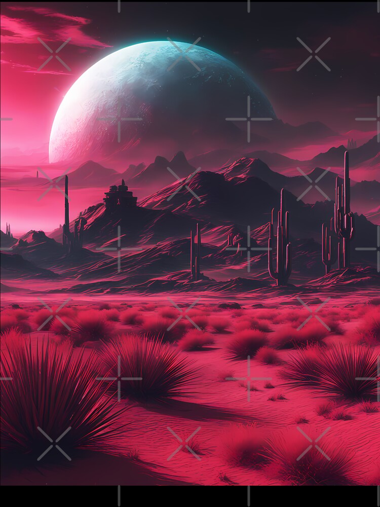 Cyberpunk Desert Planet – Futuristic Sci-Fi Landscape Art by MystiqSlav