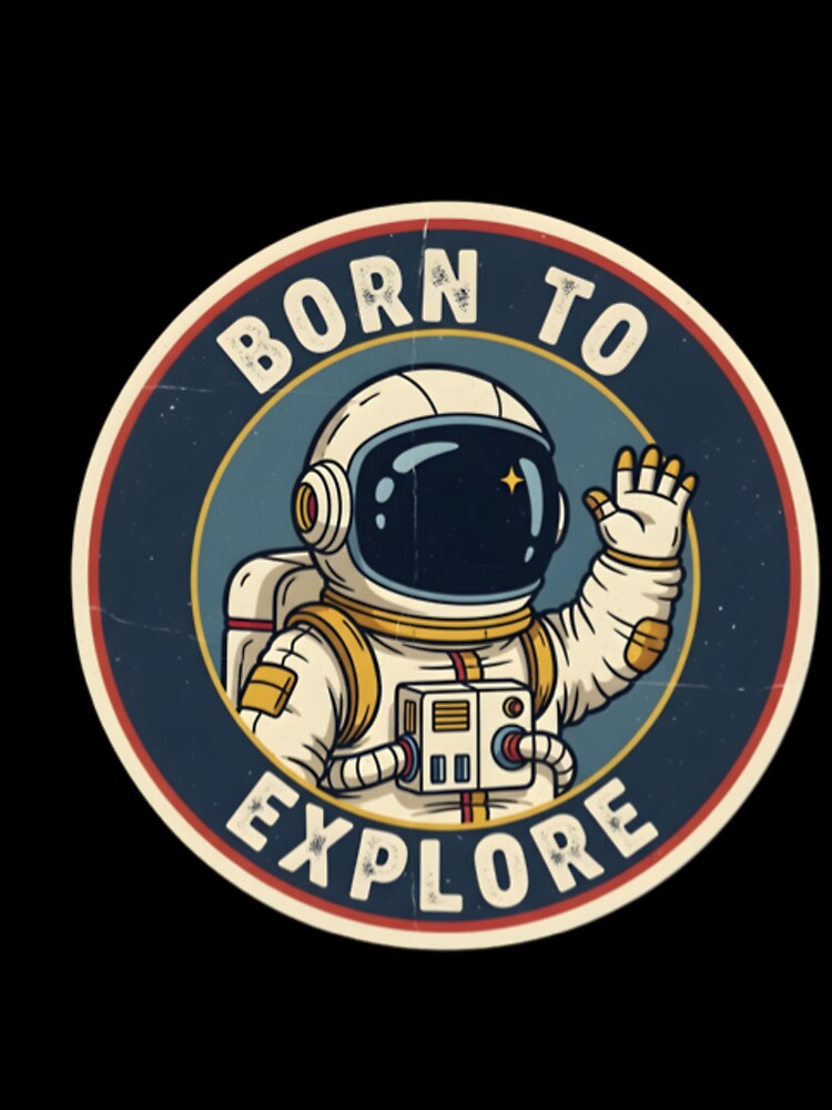 Born to Explore – Vintage Astronaut Space Design | Retro Galaxy Adventure Badge by Altair_