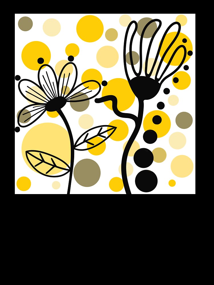 Yellow And Black Boho Design by Sartoris Art