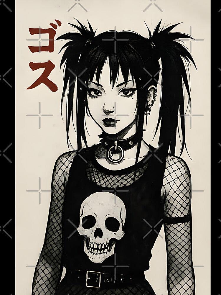 Skull Princess – Japanese Punk Goth Illustration by EntropyArts