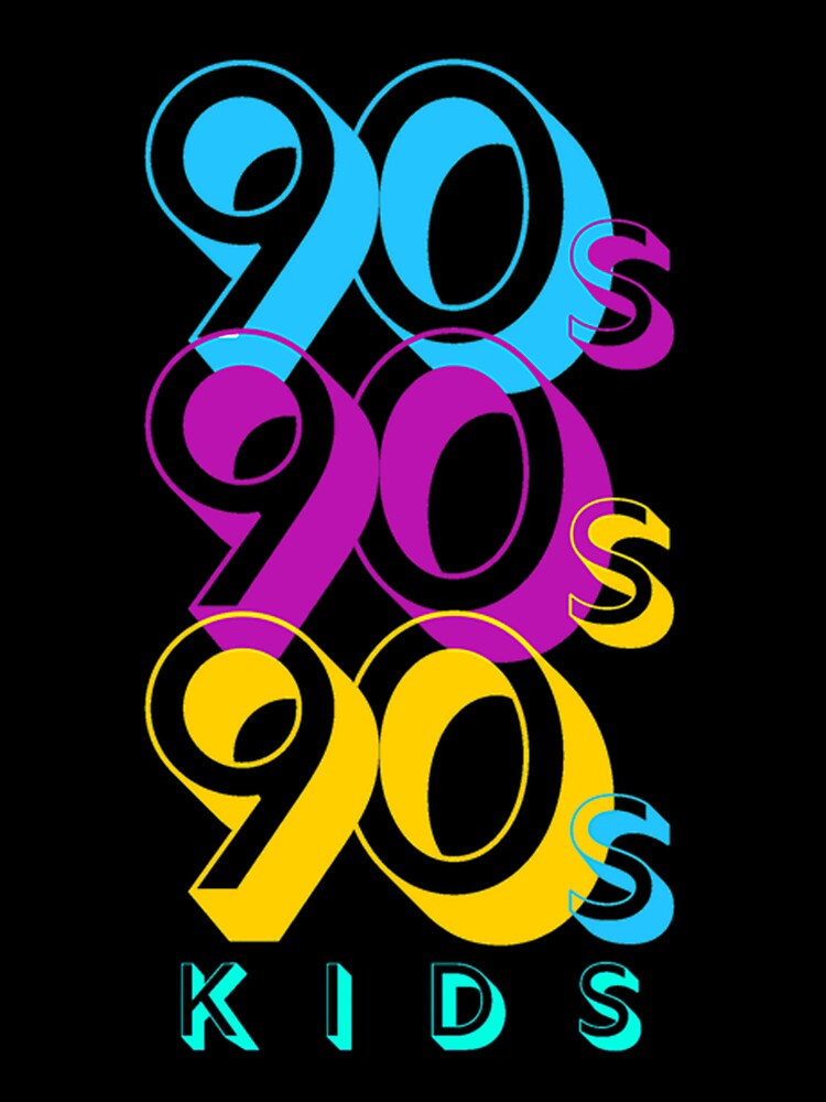 90S Kids Design In Vintage Hot Blue Purple Gold And Green by AmericaStroman