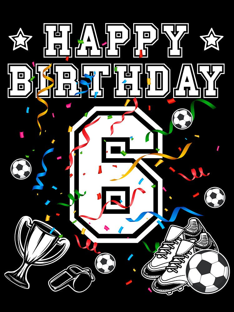 Soccer Birthday 6 Years Soccer jersey Soccer ball by Shirt-Designs