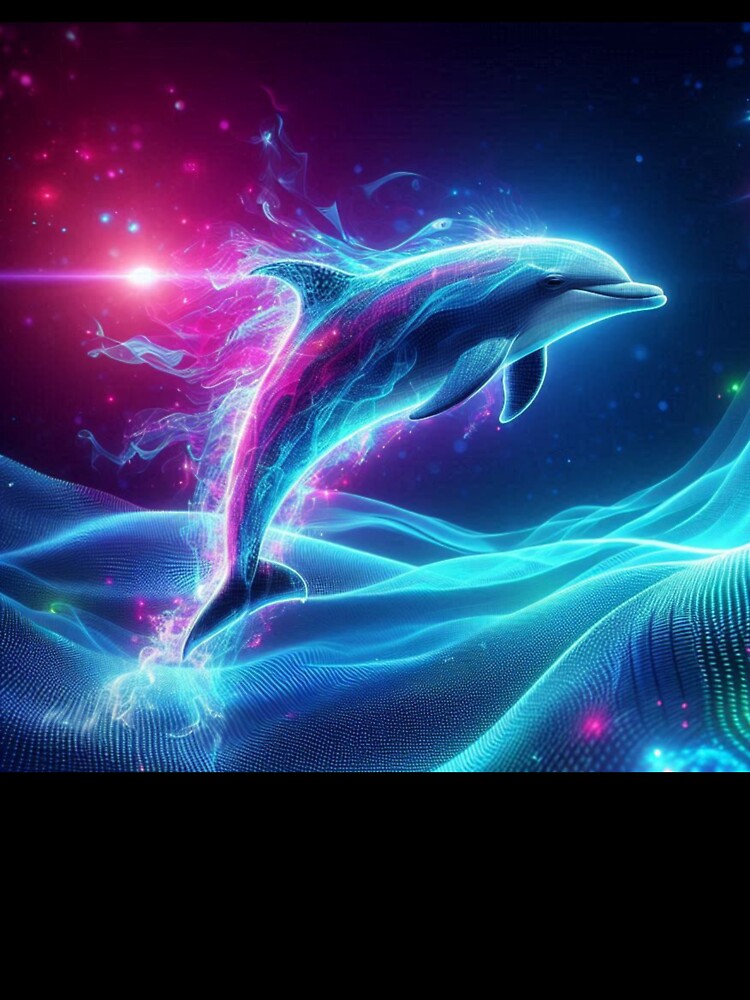 Neon Dolphin Matrix by DreamArt Creations