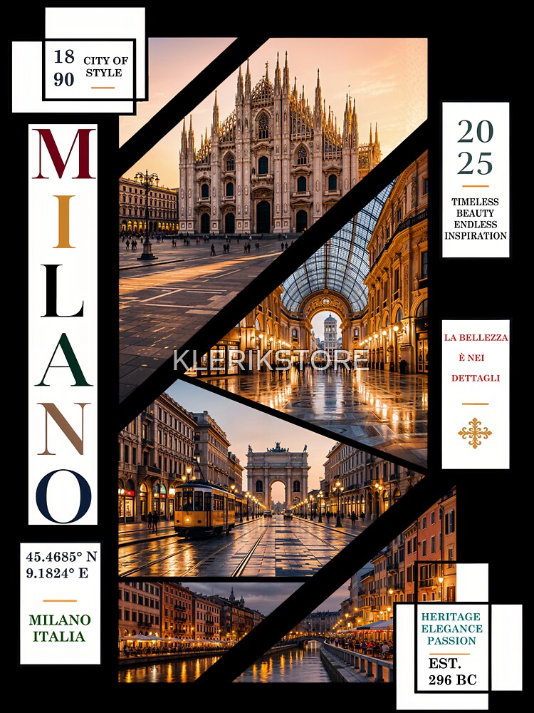 Milano Timeless Beauty Endless Adventure Streetwear by KLERIKSTORE
